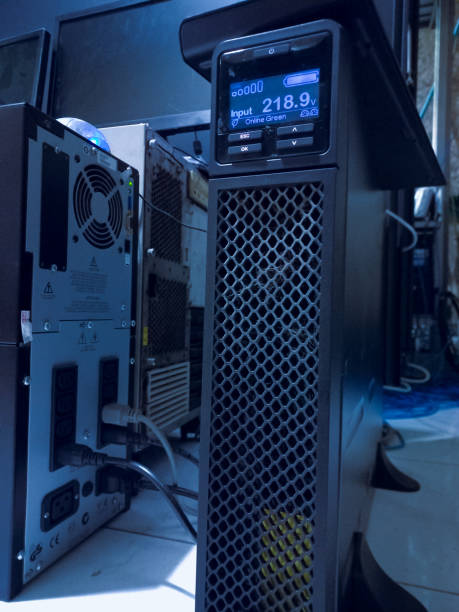 Uninterruptible power supply or UPS\non the server room