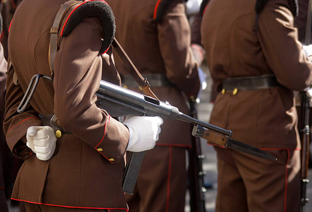istock Academy Soldiers in army Parade 157145375