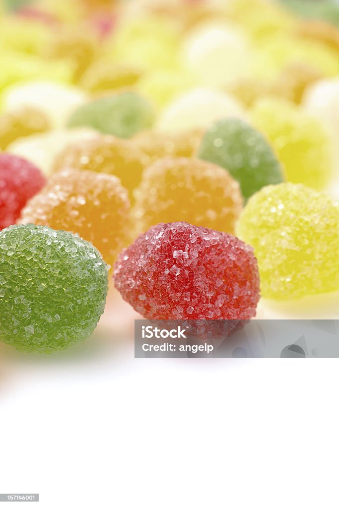 delicious gum drop delicious fruit gum drop colored on white background Candy Stock Photo