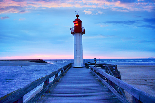 Annisquam lighthouse located near Gloucester, Massachusetts