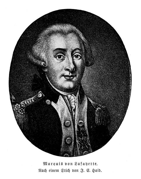 Marquis de Lafayette, full name Marie-Joseph Paul Yves Roch Gilbert du Motier, Marquis de Lafayette (1757-1834), was a French military officer Marquis de Lafayette, full name Marie-Joseph Paul Yves Roch Gilbert du Motier, Marquis de Lafayette (1757-1834), was a French military officer and statesman who played a significant role in the American Revolutionary War and the French Revolution. Inspired by the ideals of liberty and equality, Lafayette joined the American cause and served as a key ally to General George Washington marquis de lafayette stock illustrations