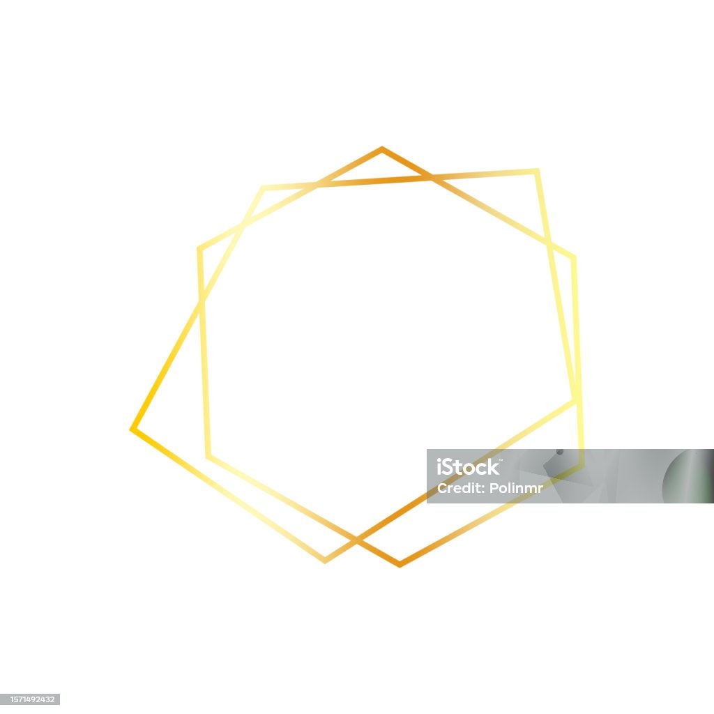 Slim Frame Vector Slim Minimalistic Golden Frame Stock Illustration - Download Image Now ...