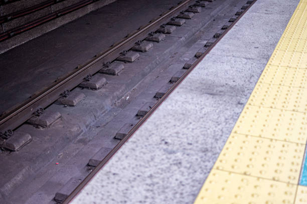 istock Railroad track at subway tunnel 1571512006