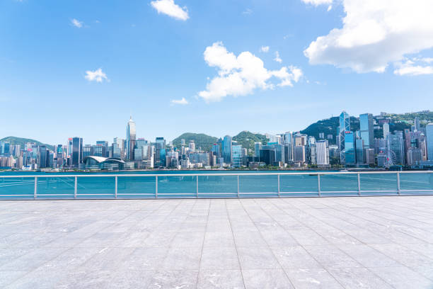 istock Empty floor in Hong Kong City 1571554722