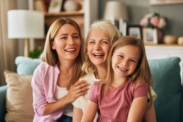 istock Three female generation portrait at home 1571556338