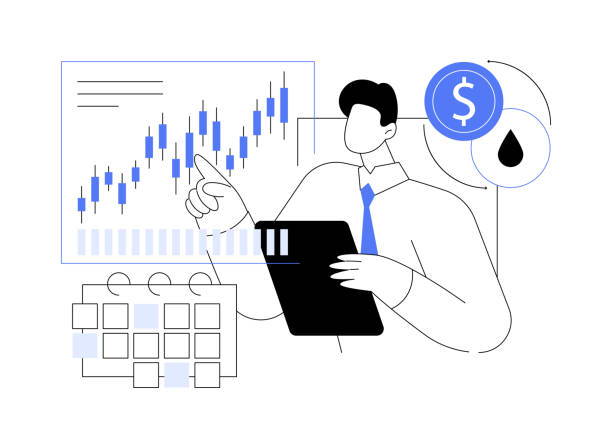 石油スポット価格の抽象的コンセプトベクターイラストを取得する。 - investment symbol stock exchange computer icon点のイラスト素材／クリップアート素材／マンガ素材／アイコン素材