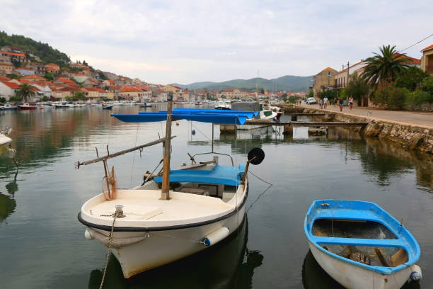 istock Fishing Boat in Vela Luka, Croatia 1571581848