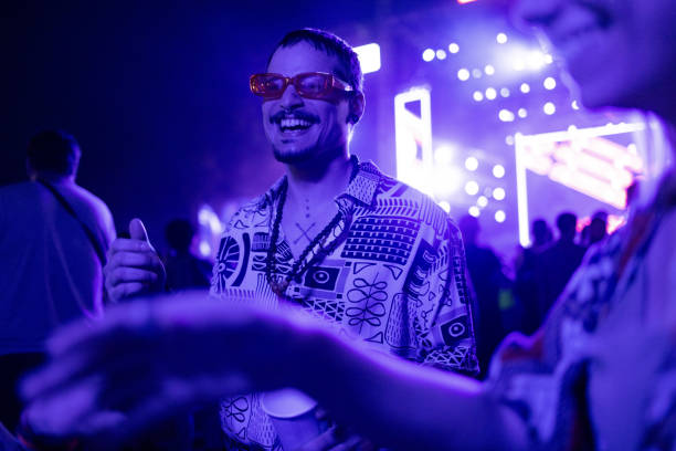 istock Carefree dance on a night music concert! 1571584152