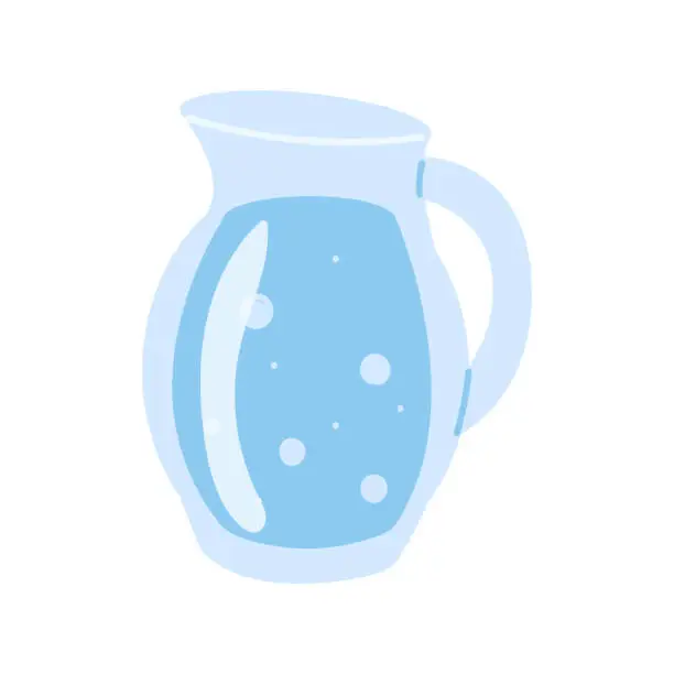 Vector illustration of Glass jug