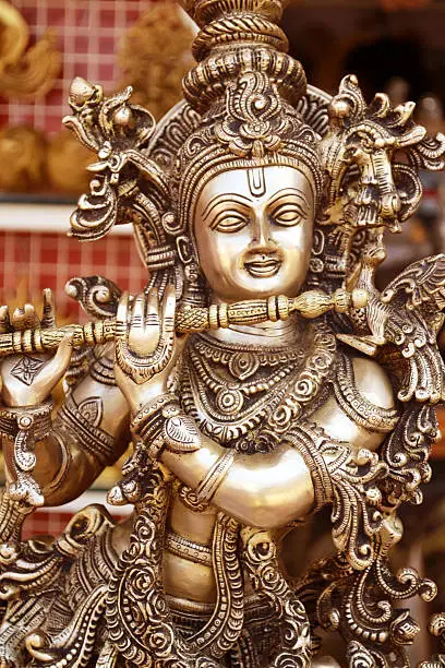 bronze idol of lord krishna