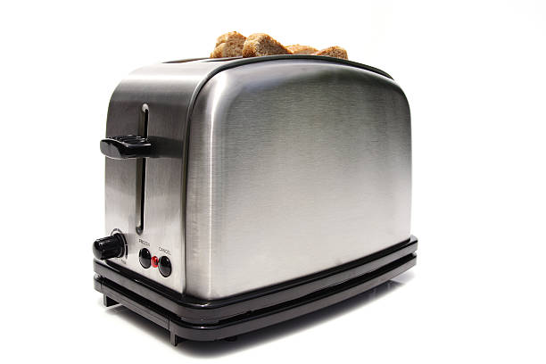 neue, moderne toaster - getoastet stock-fotos und bilder