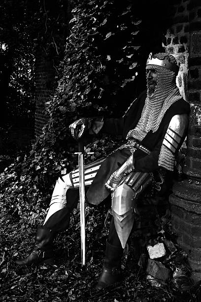 cavaleiro em armadura corporal do - castle honor guard protection security guard imagens e fotografias de stock