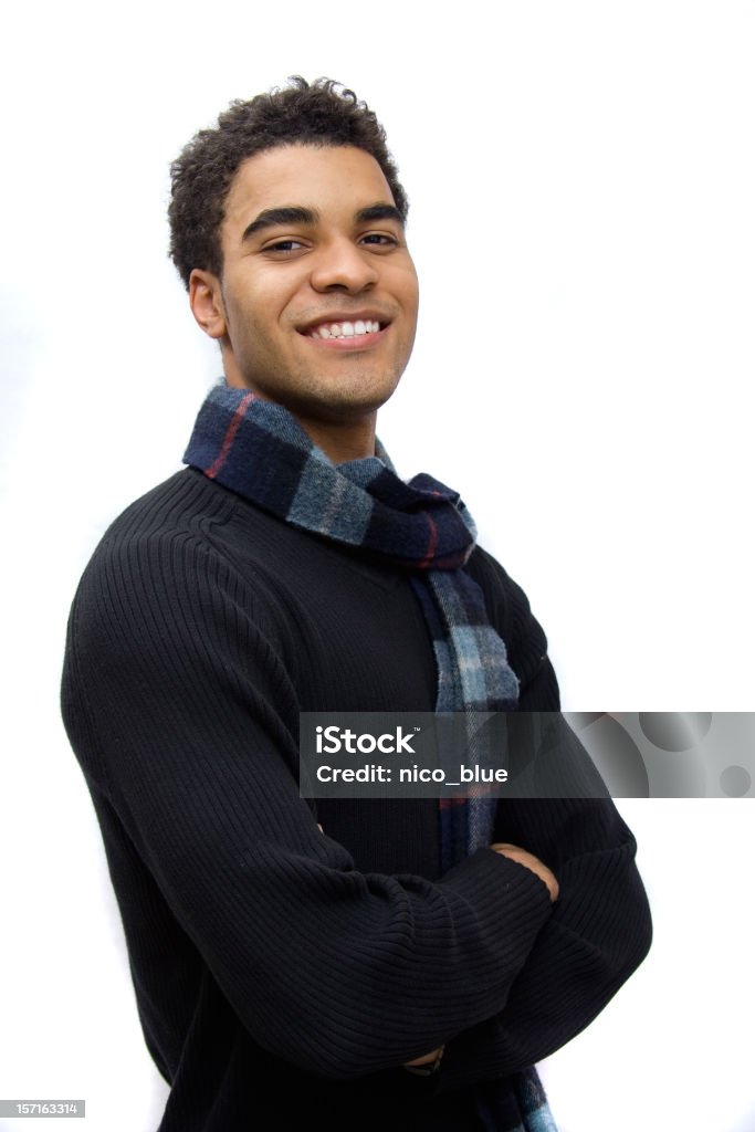 Casual businessman crossing arms  University Student Stock Photo