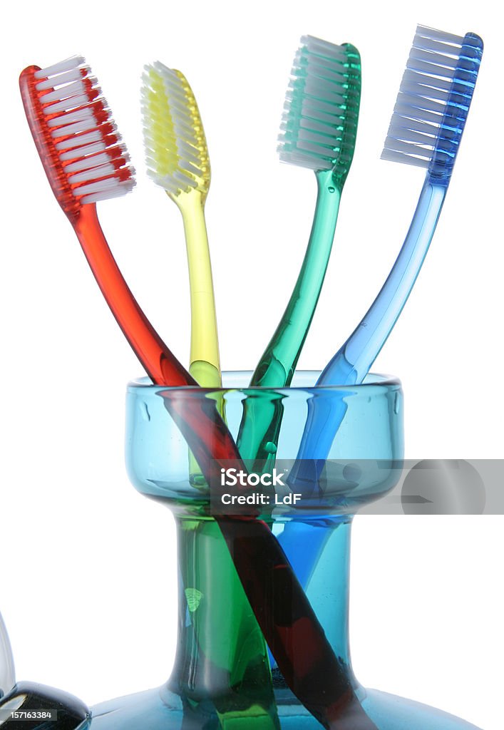Colorfull зубные щетки - Стоковые фото Без людей роялти-фри