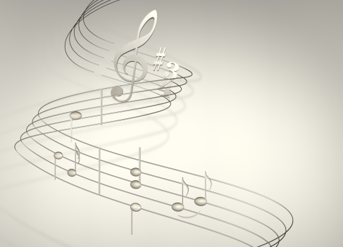 Render of musical notation elements.