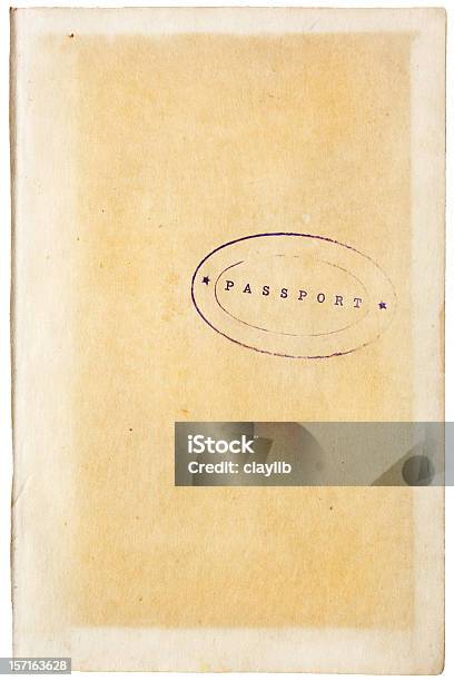 Aged Paper With Retro Passport Stamp Stock Photo - Download Image Now - Passport, Retro Style, Old-fashioned