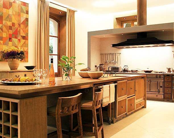 istock modern castle kitchen interior in France 157163723