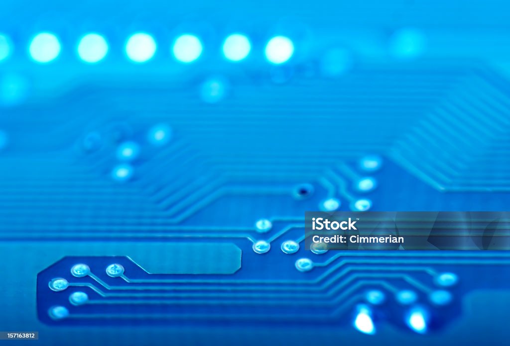 close-up de Placa de circuito - Foto de stock de Semicondutor royalty-free