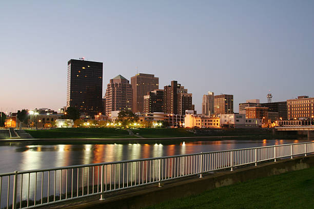 Dayton Morning Cityscape Skyline  dayton ohio skyline stock pictures, royalty-free photos & images