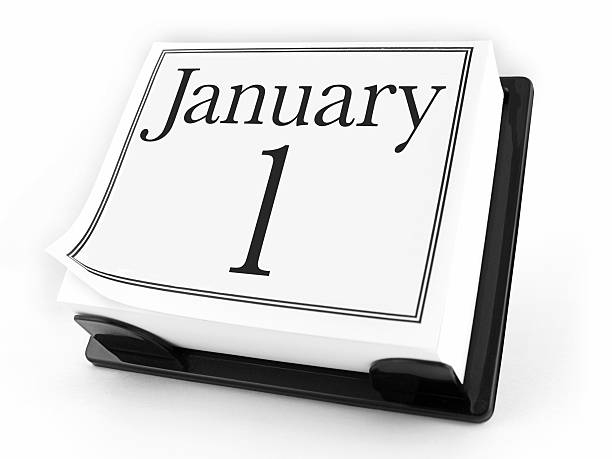istock Desk Calendar - January 1st (with clipping path) 157165181