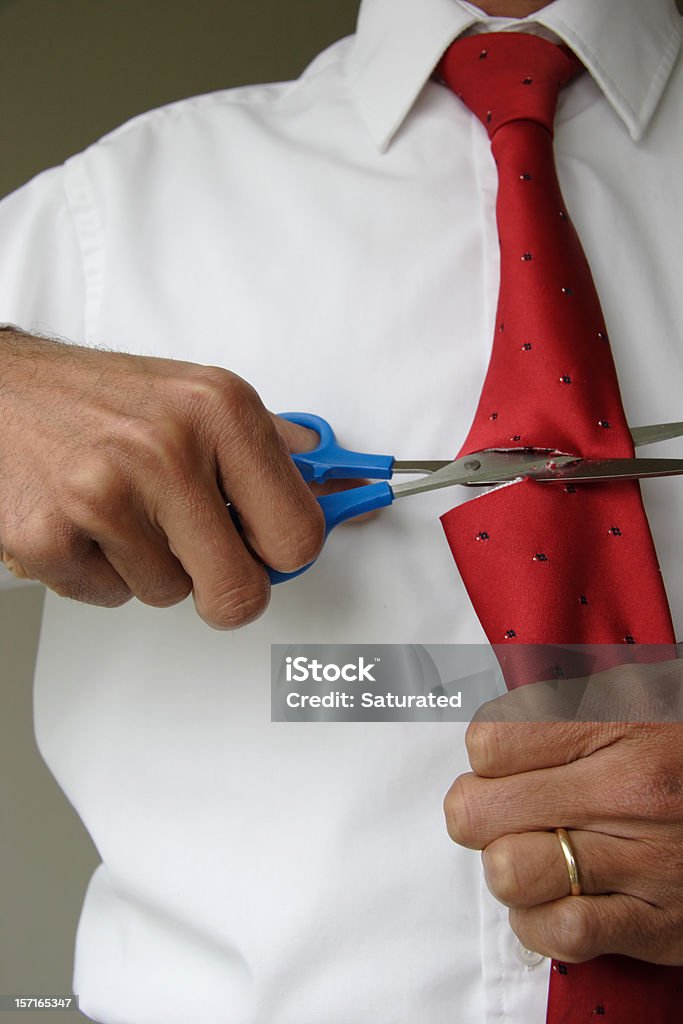 Cravatta uomo taglio - Foto stock royalty-free di Cravatta