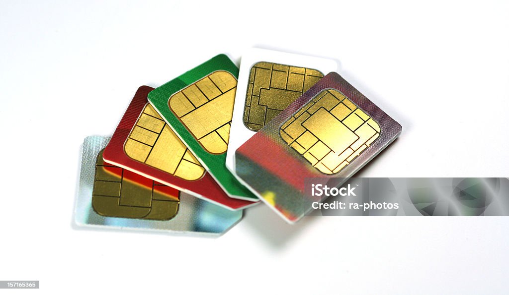 Colección de tarjetas SIM - Foto de stock de Tarjeta SIM libre de derechos