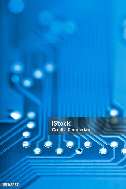 Closeup De Placa De Circuito - Fotografias de stock e mais imagens de Semicondutor - Semicondutor, Tecnologia, Abstrato