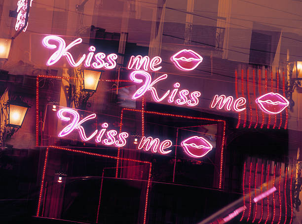 Kiss me!  place pigalle stock pictures, royalty-free photos & images
