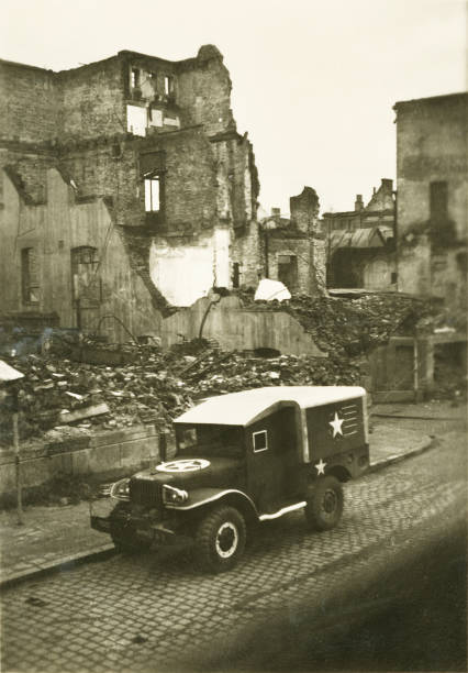 World War Two Weapons Carrier stock photo