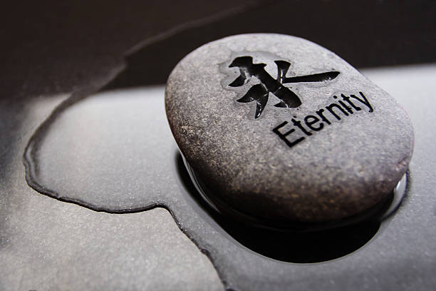 wieczność w kanji znaków - eternity kanji life japanese culture zdjęcia i obrazy z banku zdjęć
