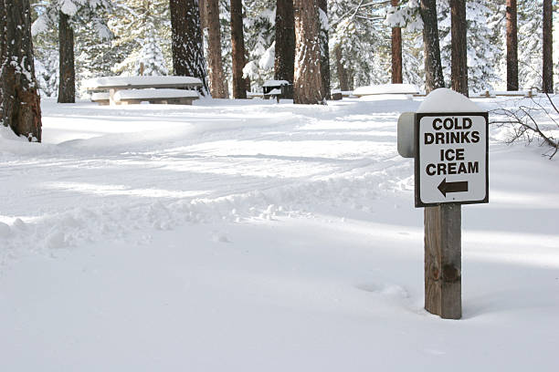 istock Humorous Sign in Winter 157165633