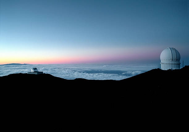 mauna kea osservatori, hawaii. - horizon observatory foto e immagini stock