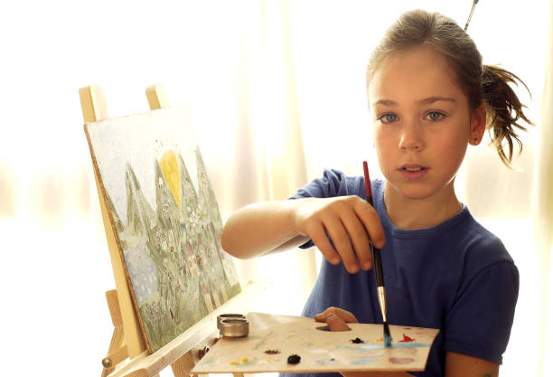 istock Oil painting by a child 157165713