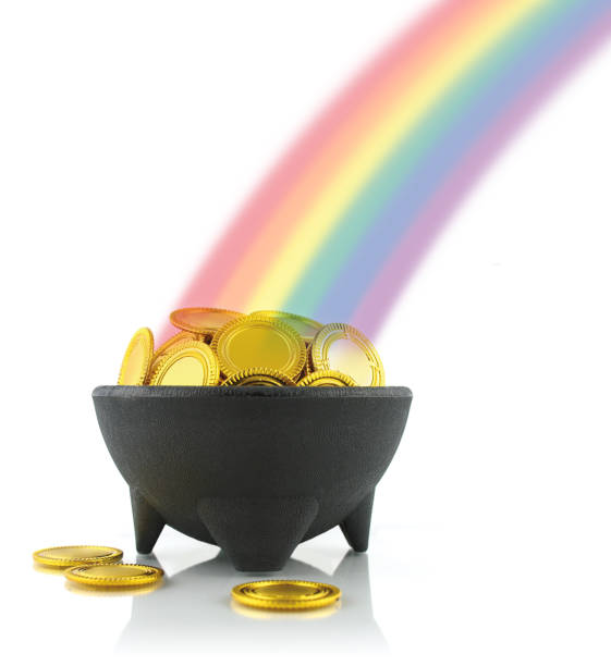 istock Pot of Gold and Rainbow 157165731