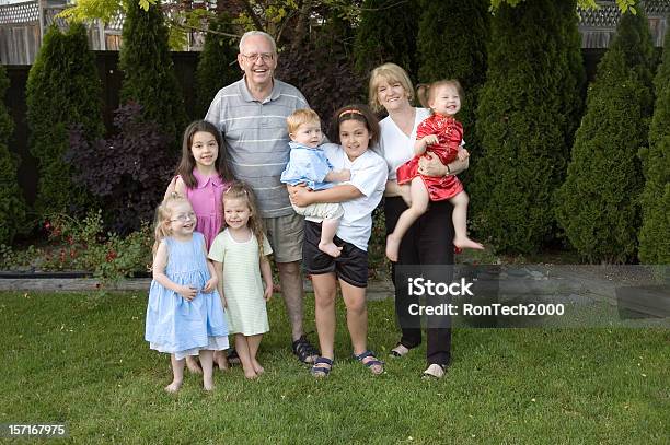 Grandparents With Grandkids Stock Photo - Download Image Now - 8-9 Years, Active Seniors, Adult
