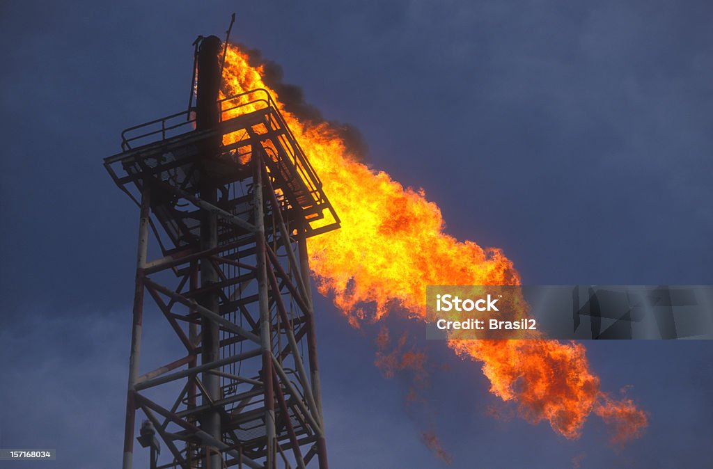 Öl Flame - Lizenzfrei Feuer Stock-Foto