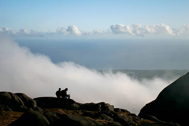 Summit of Slieve Binian, the Mourne Mountains stock photo