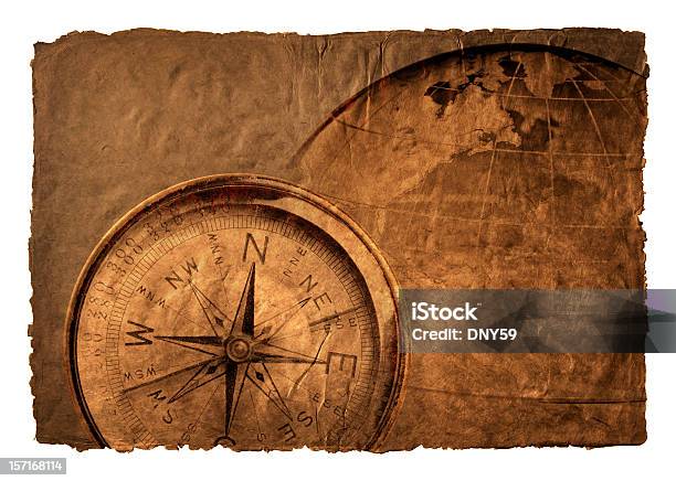 Многократная Экспозиция Compass И Глобус На Роскошной Текстурированной Поверхности — стоковые фотографии и другие картинки Глобус