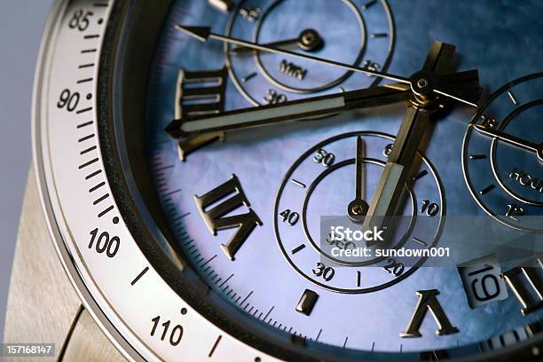 Chronograph Stockfoto und mehr Bilder von Armbanduhr - Armbanduhr, Blau, Datum