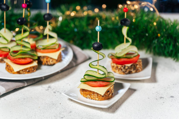 istock Festive Christmas fingerfood on table 1571682108