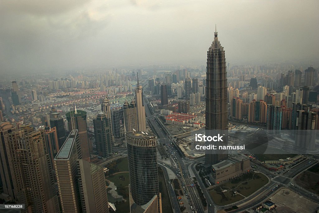 China: Shanghai Pudong, Jin Mao tower (Hyatt - Foto de stock de Aire libre libre de derechos