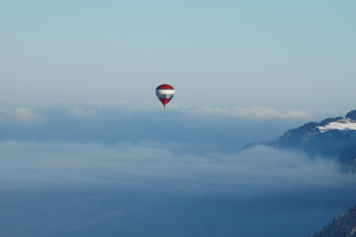 Hot air balloons Swiss alps