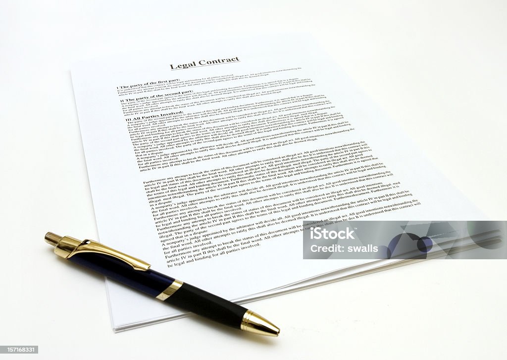 法的契約 - 契約のロイヤリティフリーストックフォト