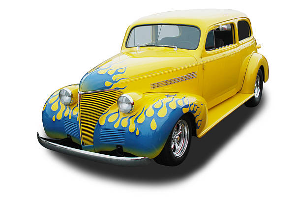 istock Auto Car - 1939 Chevrolet Hot Rod With Flames 157168612