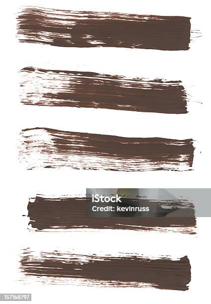 Fünf Tan Streifen Aus Lack Stockfoto und mehr Bilder von Abstrakt - Abstrakt, Braun, Bunt - Farbton