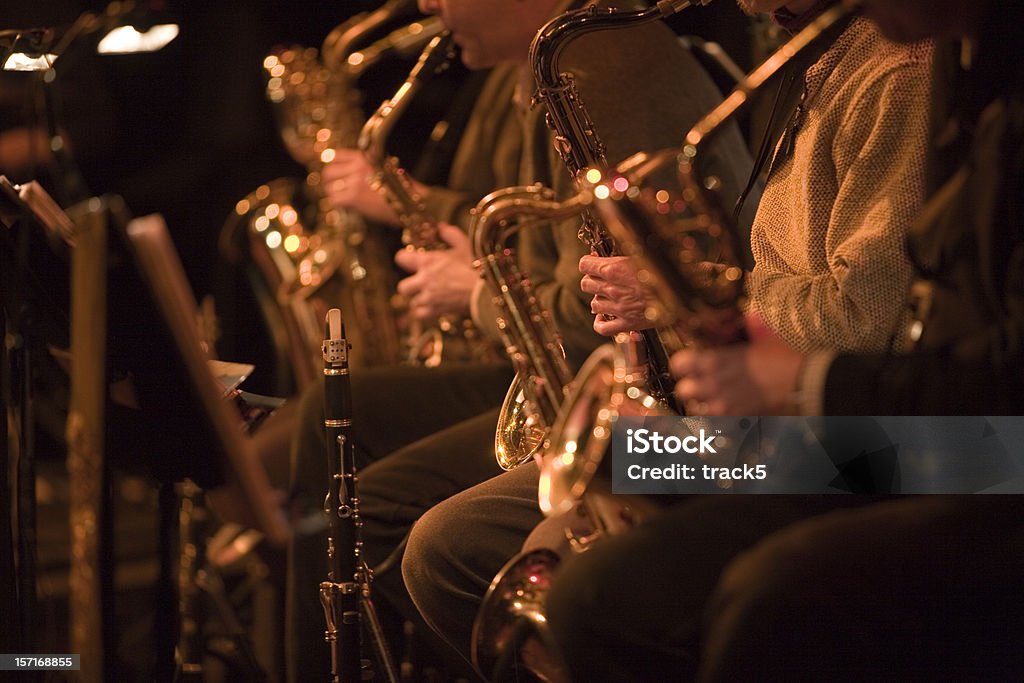 bigband: Saxophon Abschnitt eine jazz-band Konzert - Lizenzfrei Big Band Stock-Foto