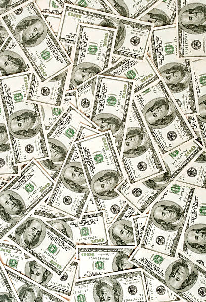 100 долларов банкноты фоне - us currency one hundred dollar bill paper currency wealth стоковые фото и изображения