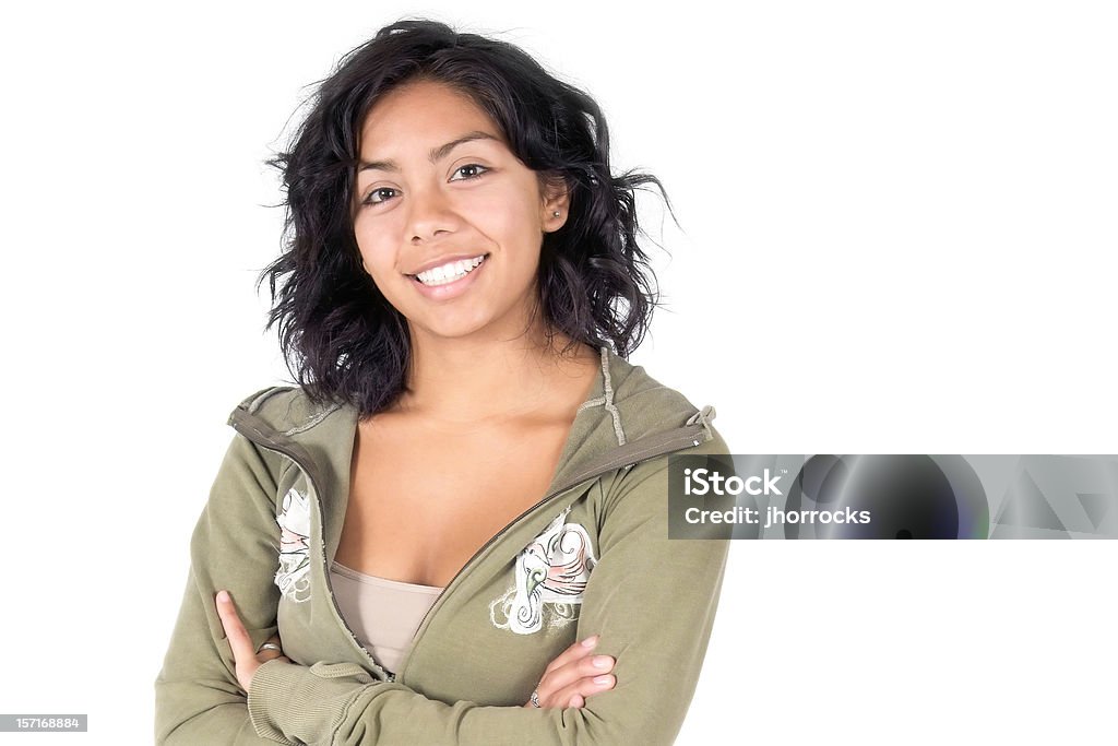 Adolescente alegre Casual hispânica - Foto de stock de Figura para recortar royalty-free