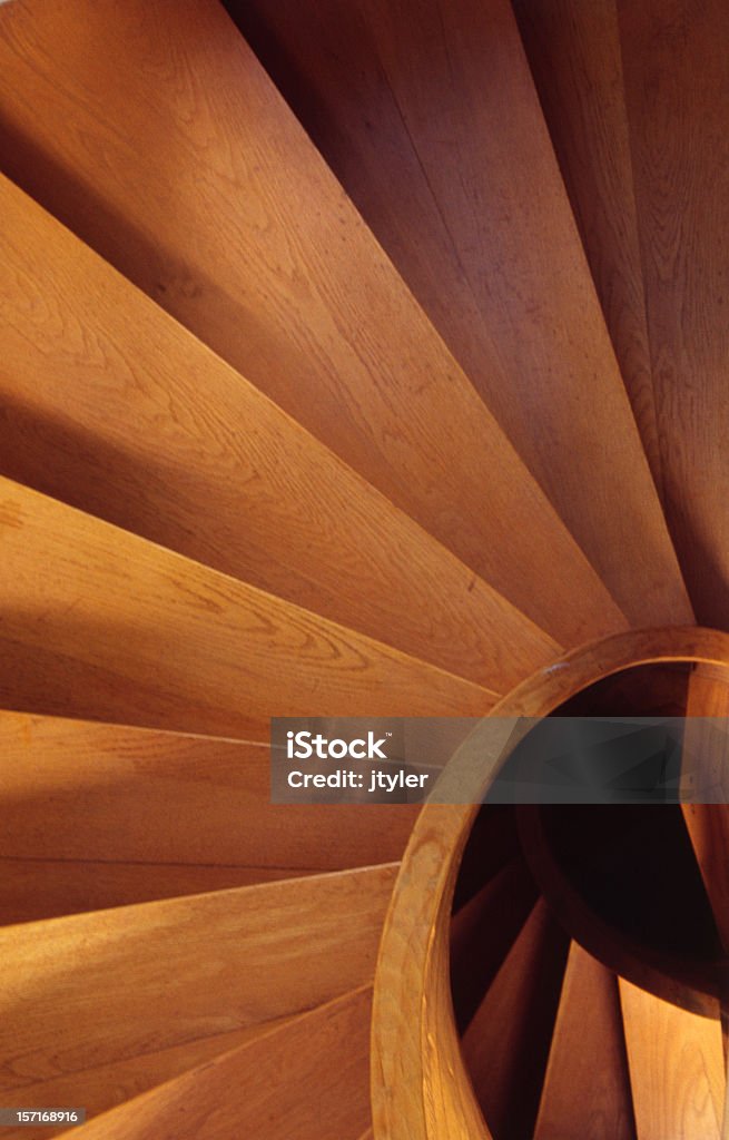 Sprial escada - Foto de stock de Madeira royalty-free