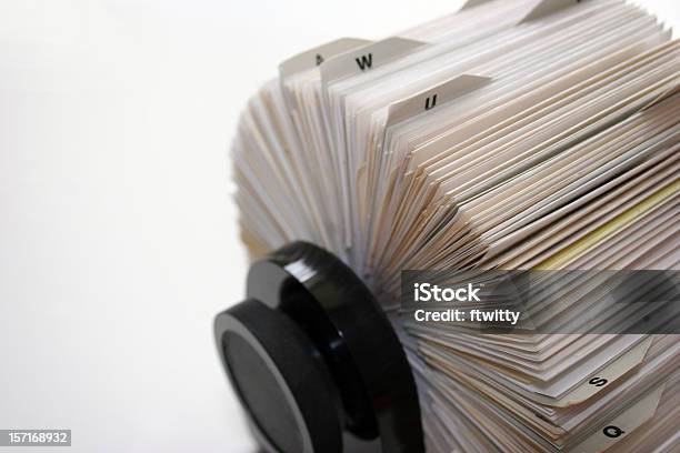 Foto de Rolodex e mais fotos de stock de Arquivo Rotary - Arquivo Rotary, Cartão de Índice, Catálogo